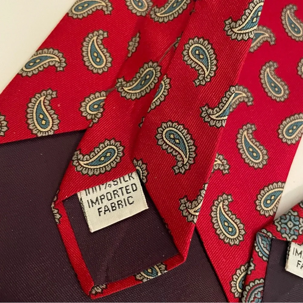 Vintage Gant Ties Lot Of 2 100% Silk - Picture 6 of 6